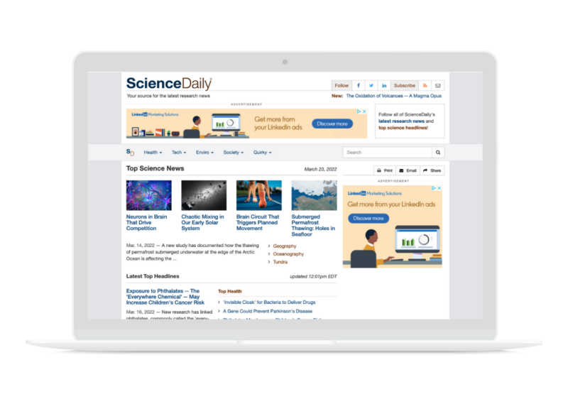 Freestar Improved ScienceDaily’s site Freestar